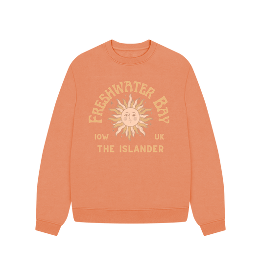 Apricot Freshwater Bay - The Islander - Apricot Orange Oversized Style Sweatshirt