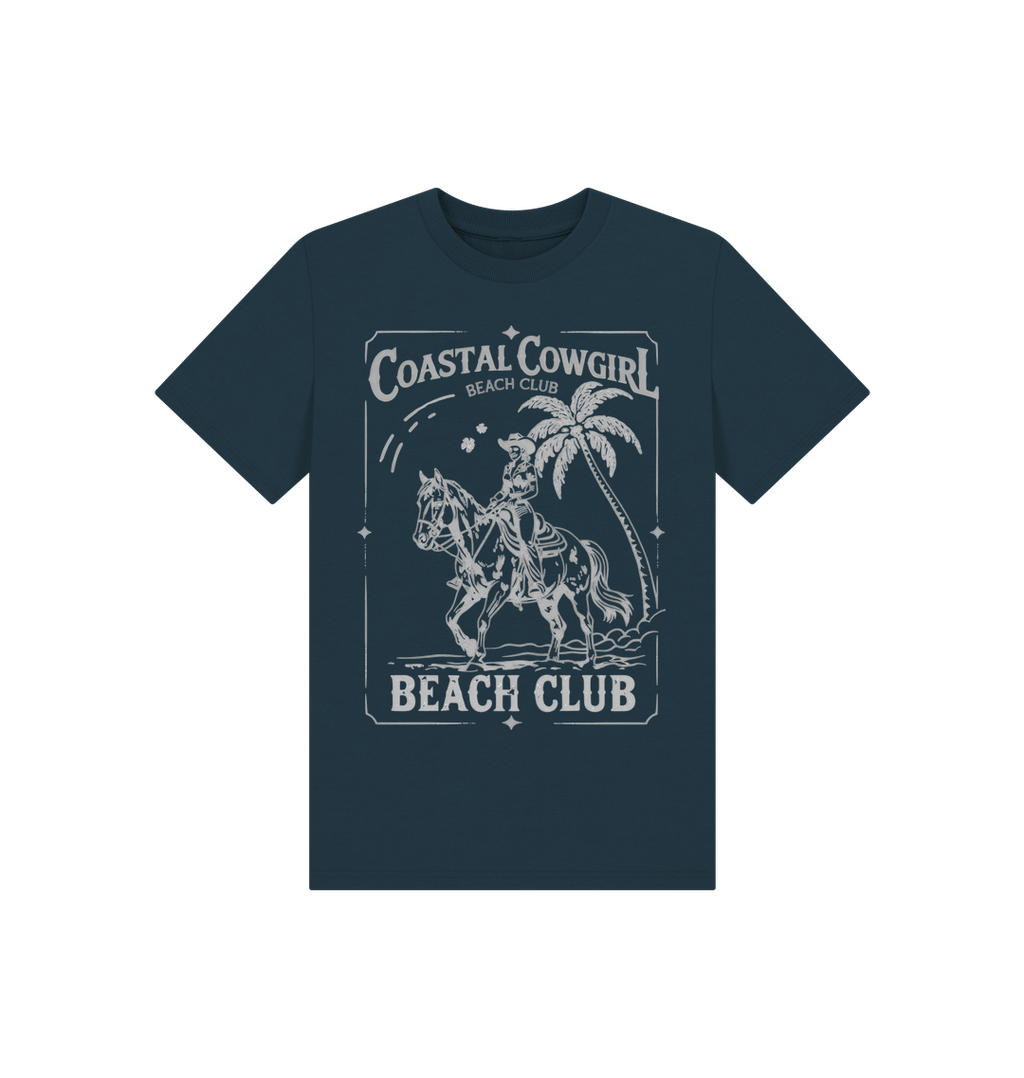 Denim Blue Printed Kids T-Shirt