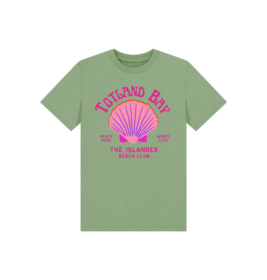 Sage Totland Bay - Pink Beach Club - Kids T Shirt