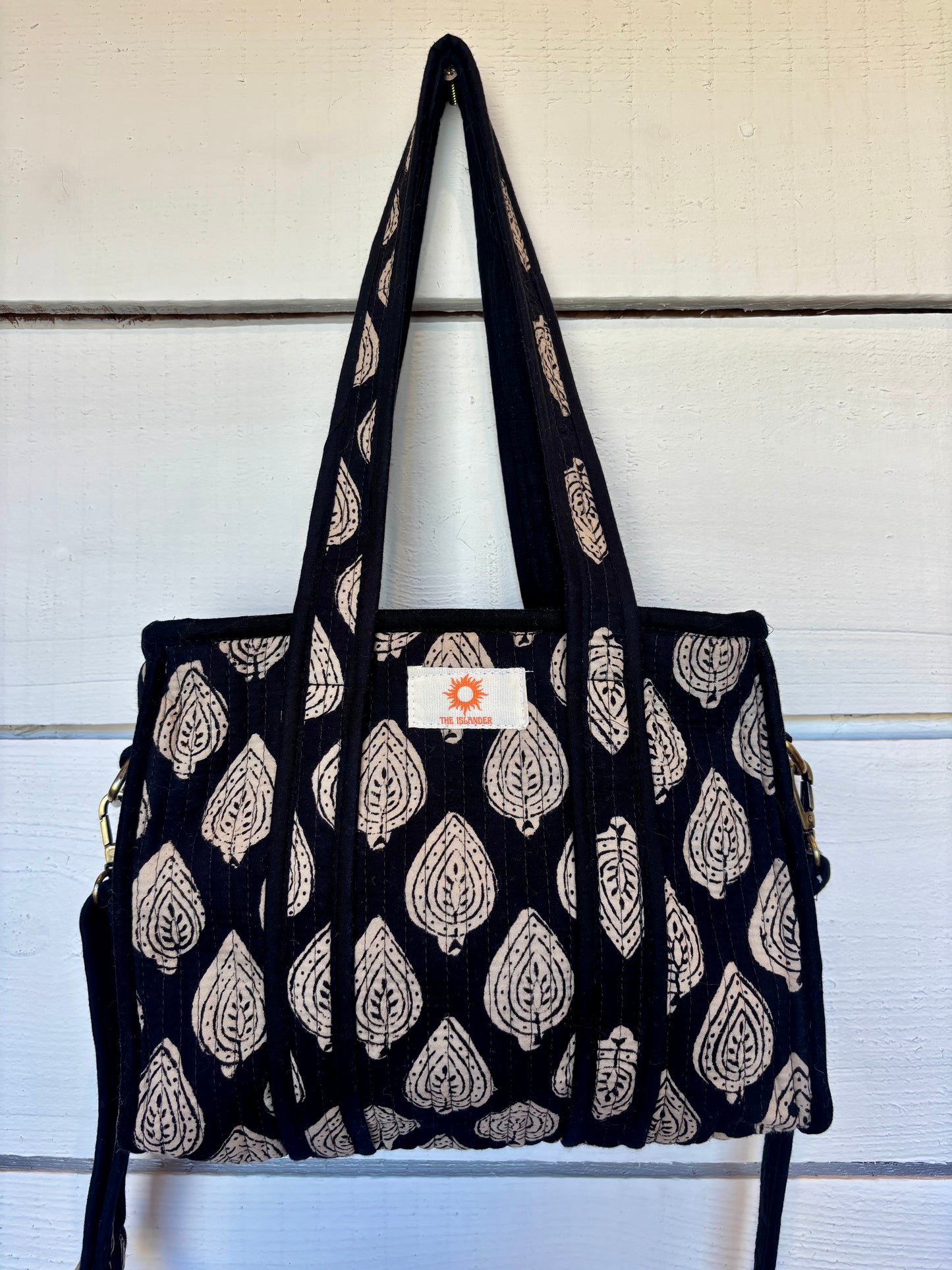 Black Leaf Mini Tote Bag