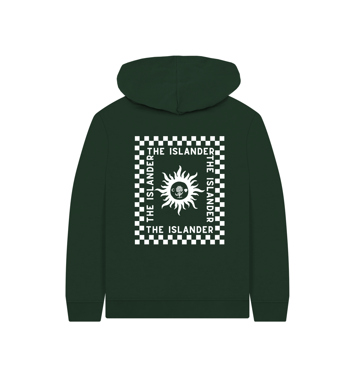 Evergreen Printed Kids Hoodie Back