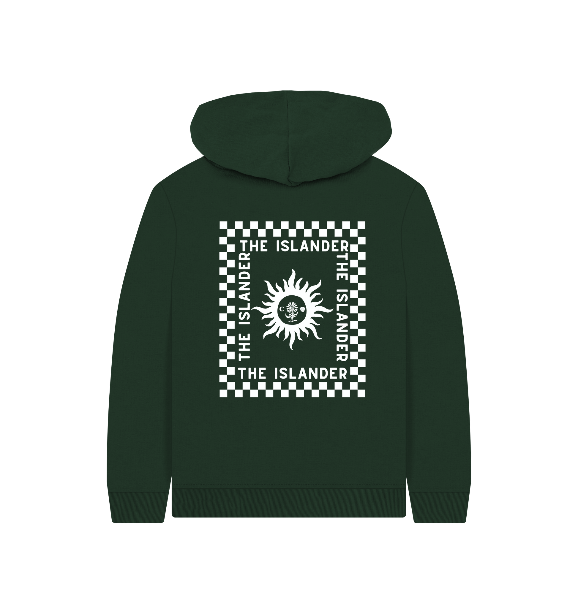Evergreen Printed Kids Hoodie Back