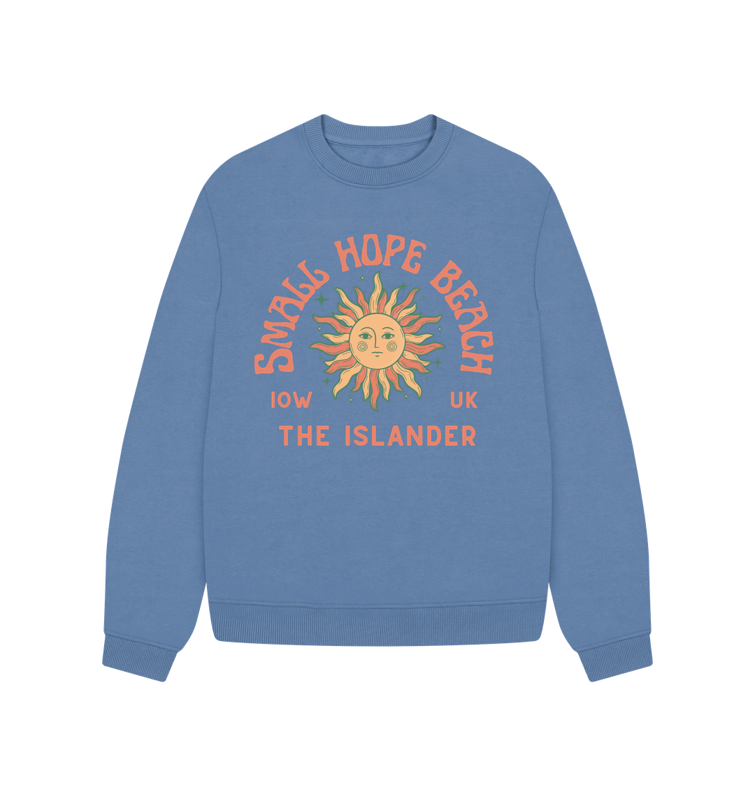 Solent Small Hope Beach - Women's oversized sweatshirt - Sunshine and stars - The Islander