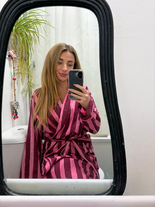 Block Printed Cotton Robe/Kimonos