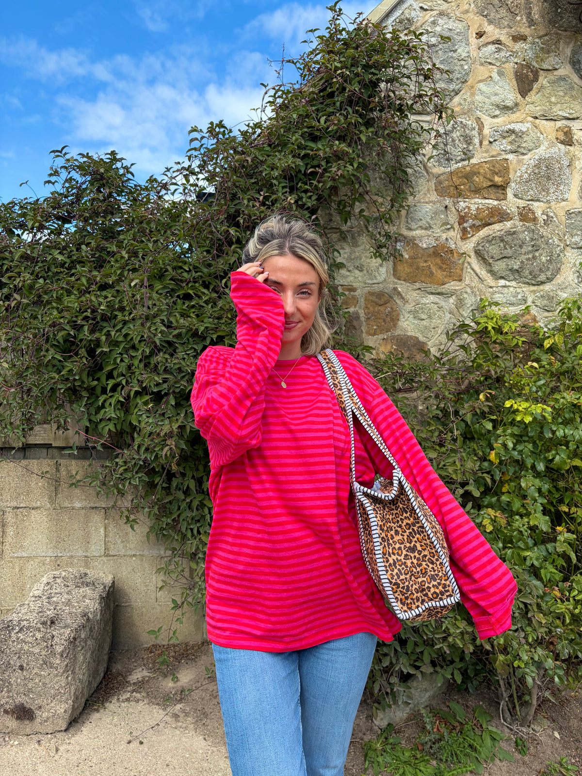 Leopard Print Midi Compartment Tote