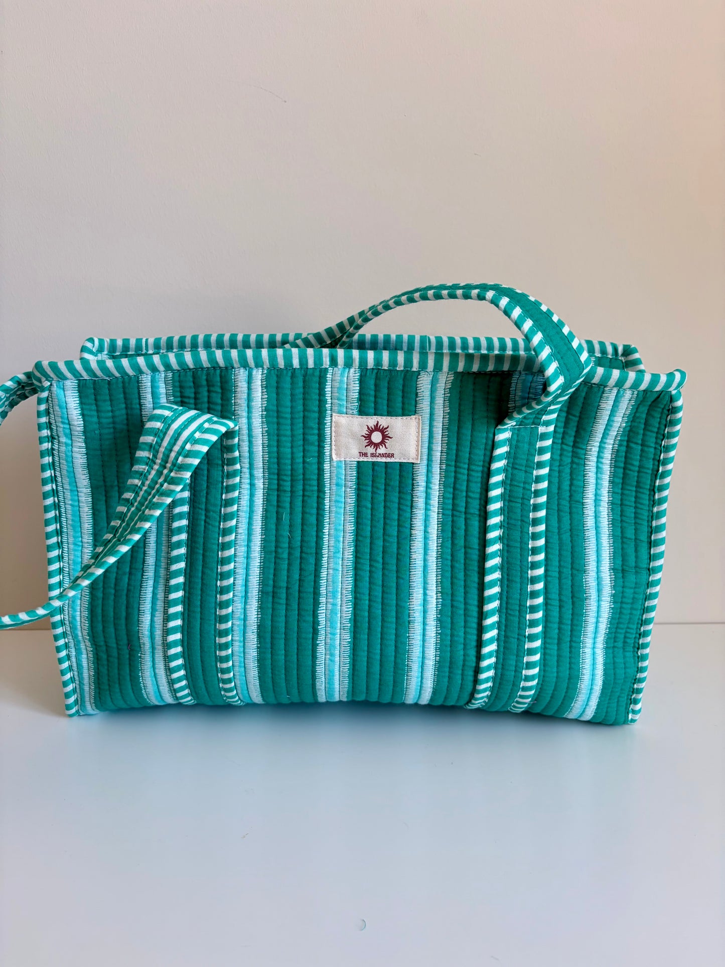 Turquoise/Teal Midi Tote Bag