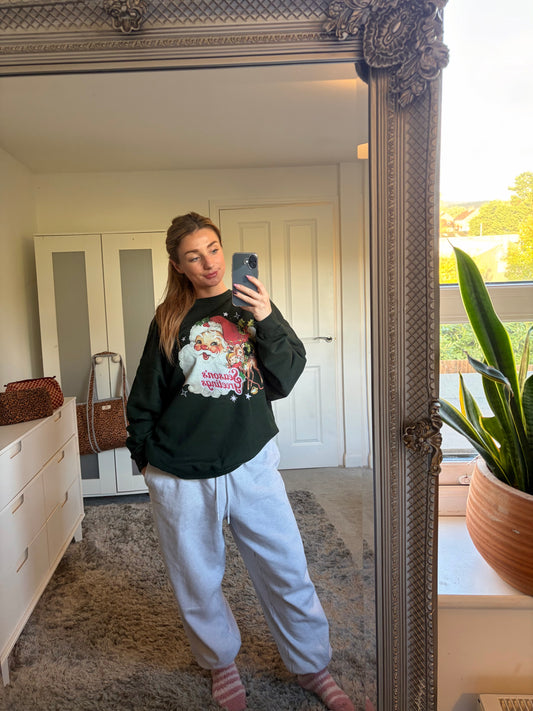 Season's Greetings - Organic Oversized Unisex Christmas Jumper