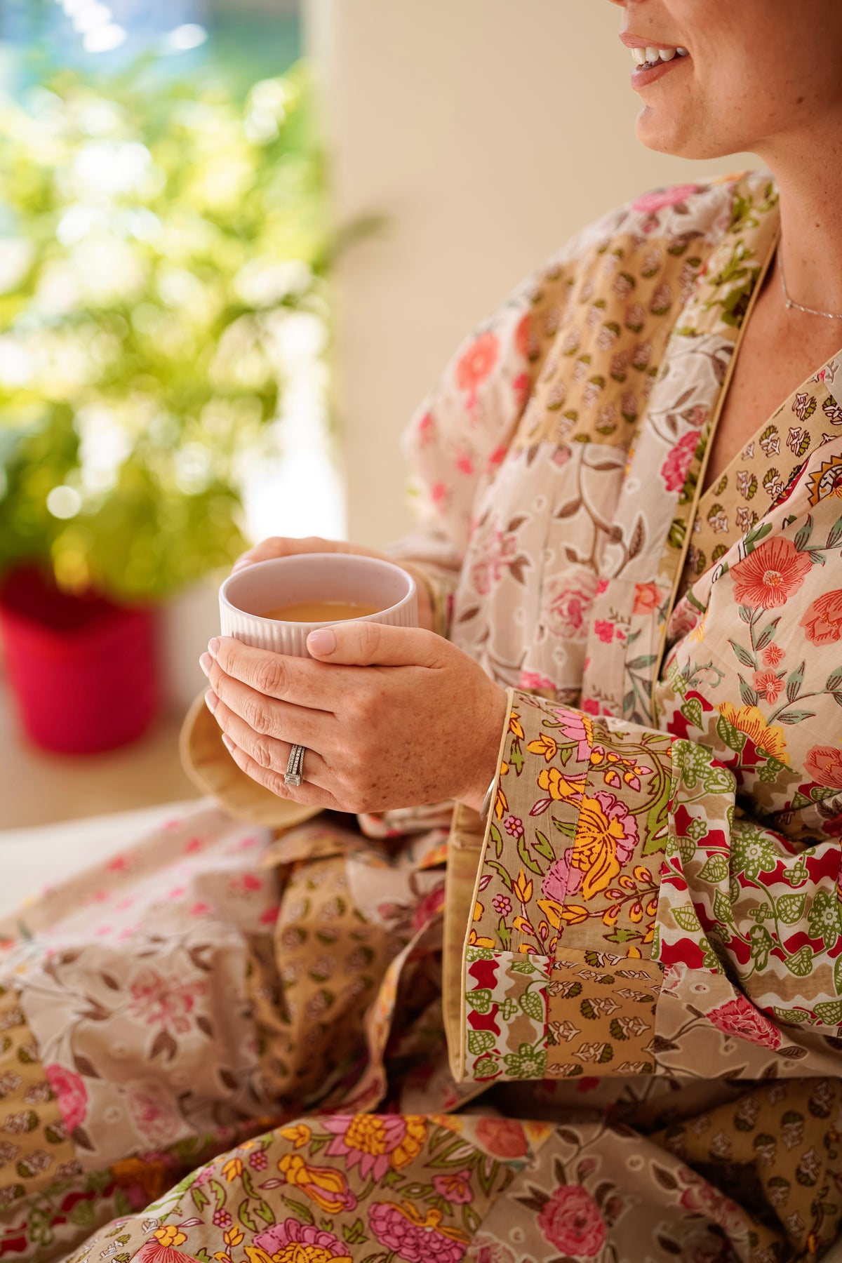 Block Printed Cotton Robe/Kimonos
