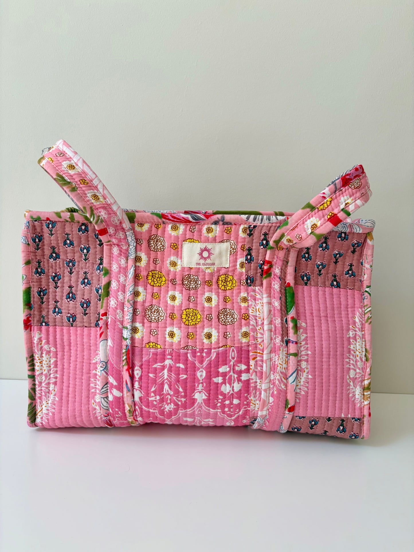 Baby Pink Patchwork Midi Tote
