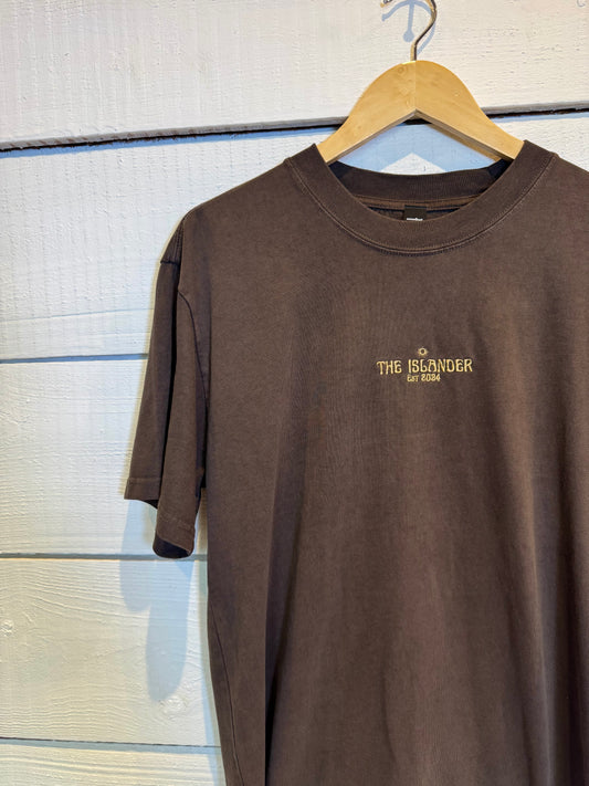 Embroidered Tee - Heavyweight, Oversized Faded T Shirt - Unisex