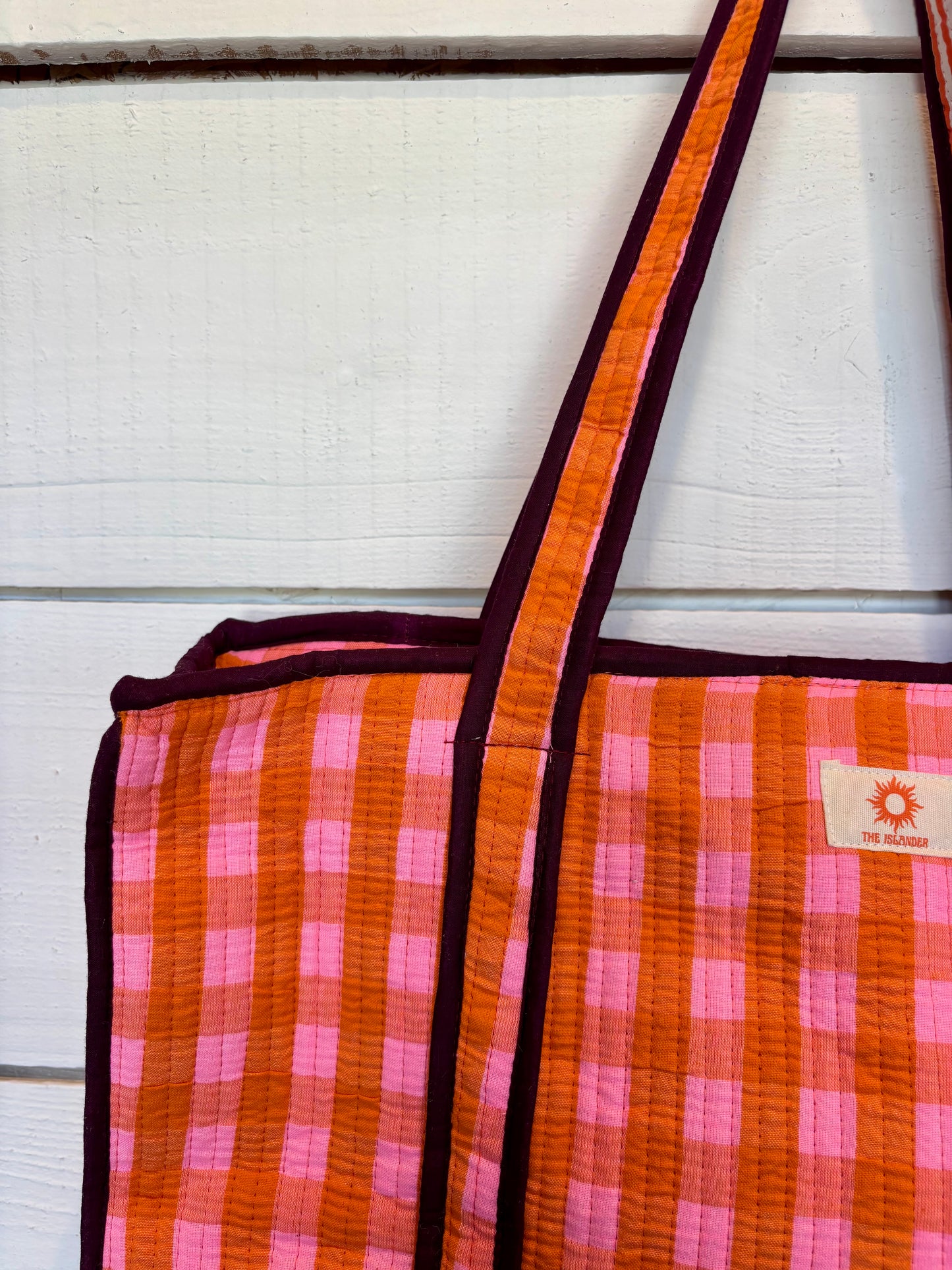 Orange & Pink Large Tote Bag
