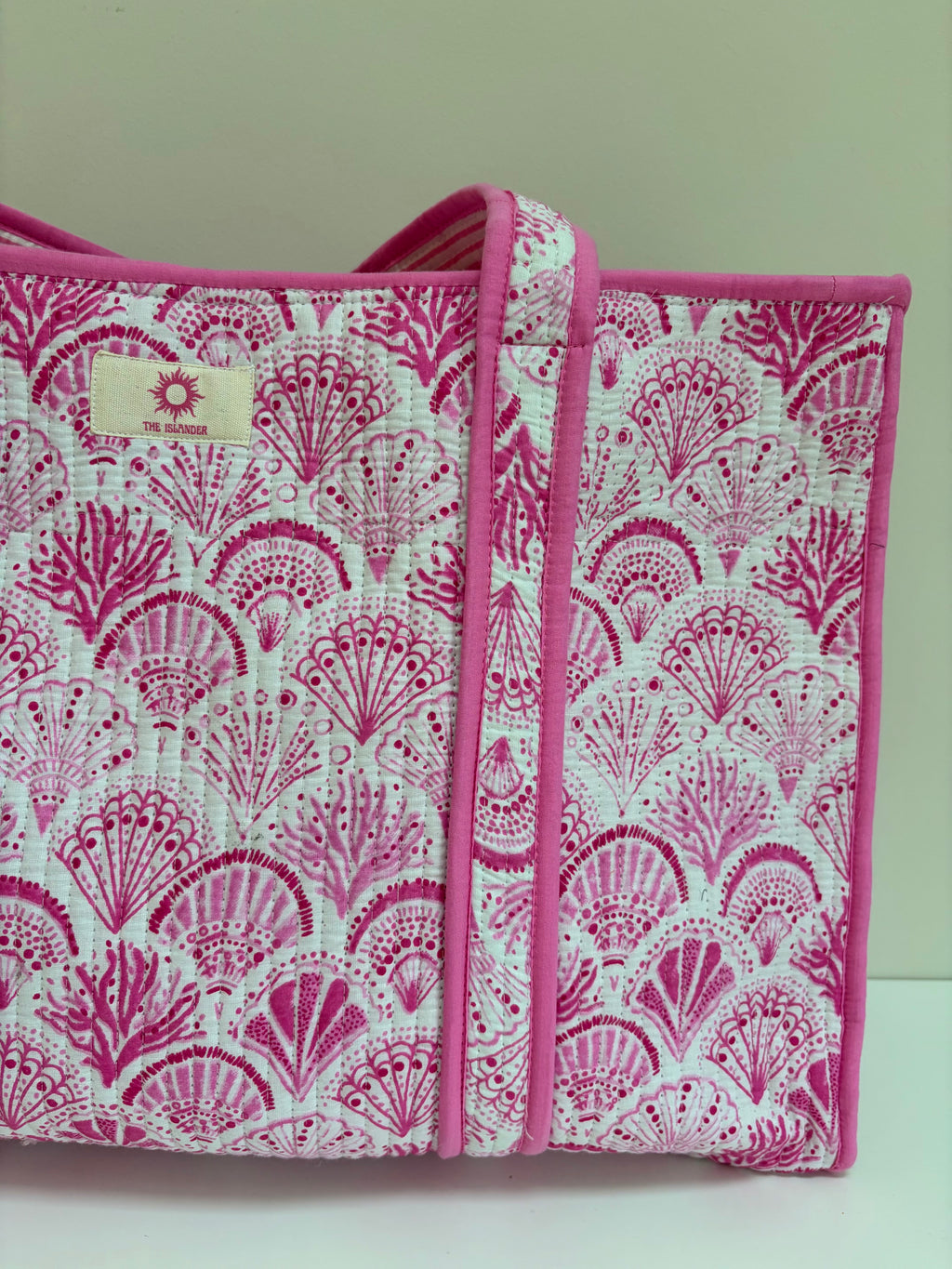Pink Shell Large Tote Bag