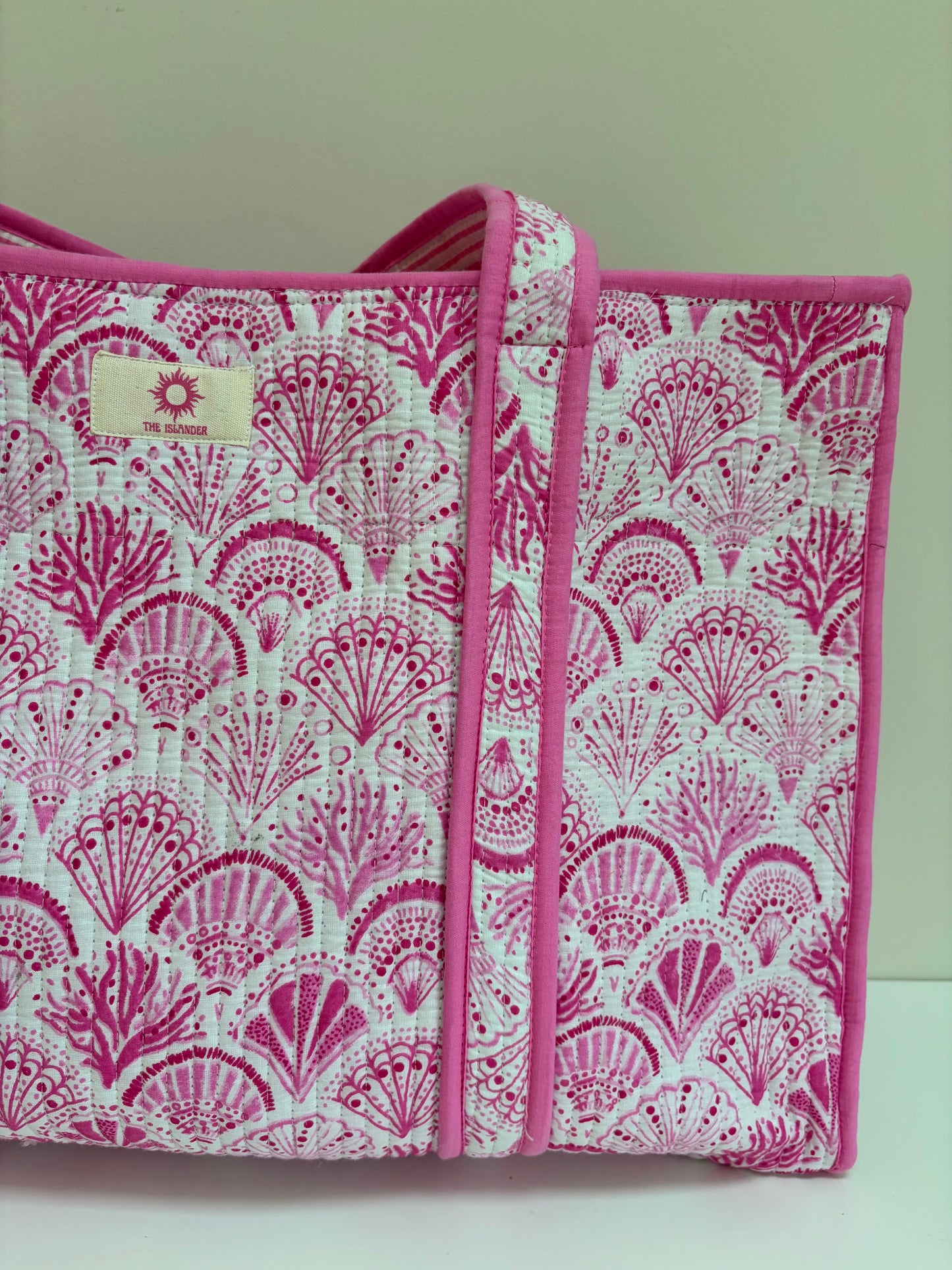 Pink Shell Large Tote Bag