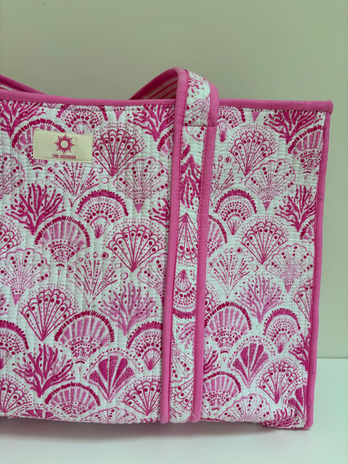 Pink Shell Large Tote Bag