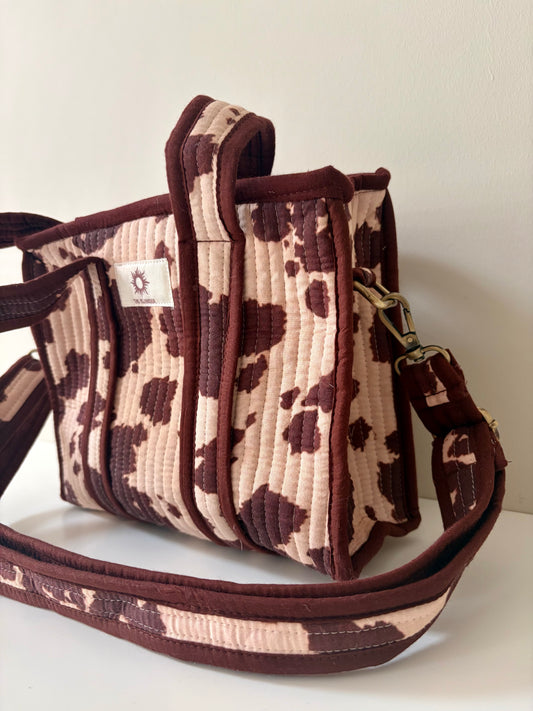 Cow Print Mini Tote Bag