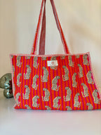 Leopard Print & Pink/Orange Leopard Tote Bags