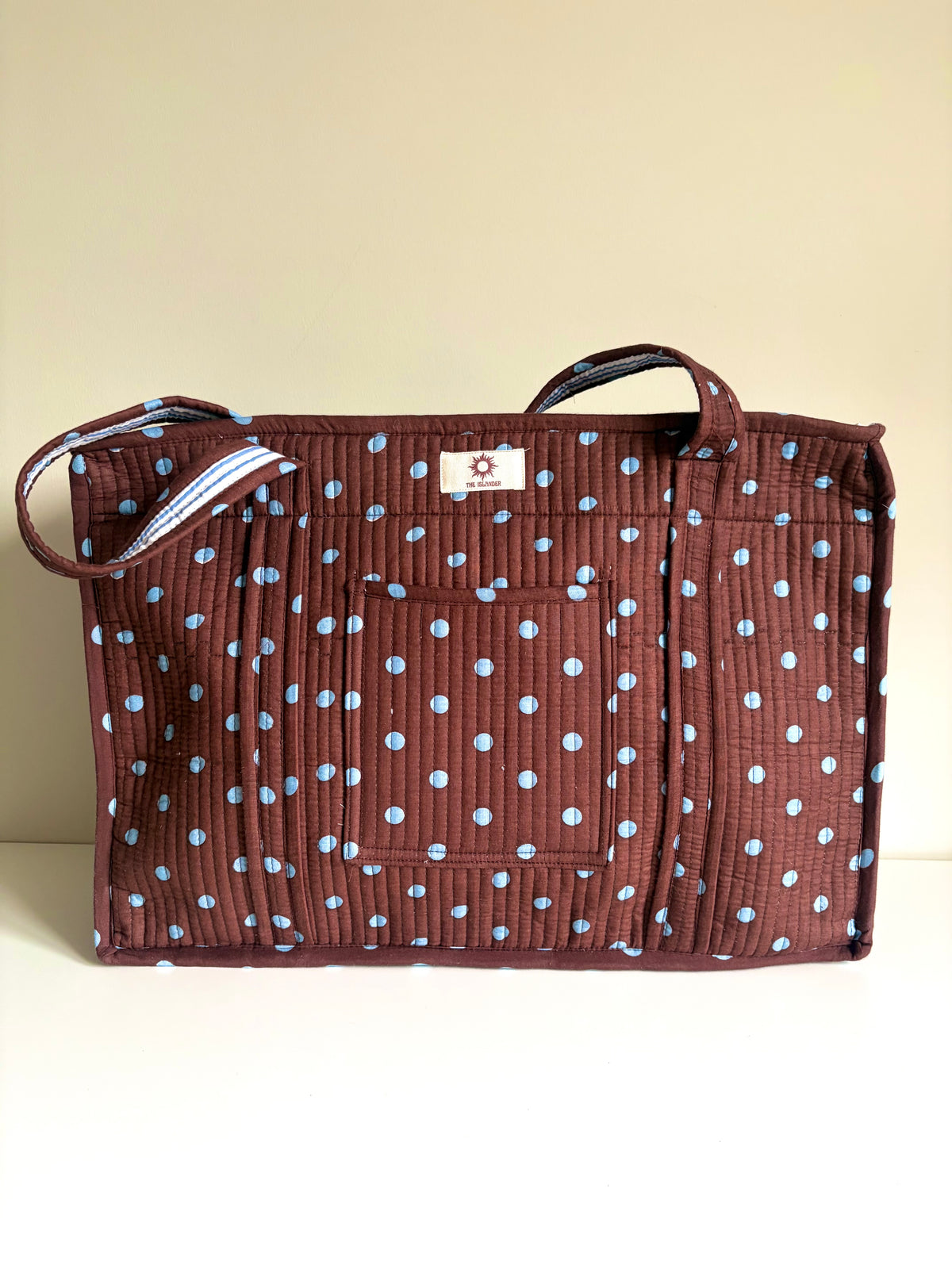 Brown And Blue Polka Large Compartment