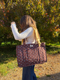 Brown And Blue Polka Large Compartment