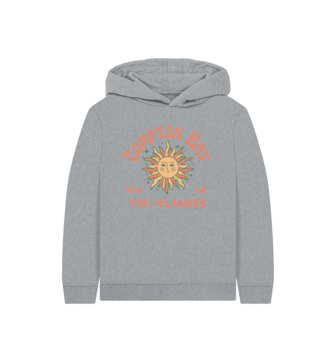 Athletic Grey Kids Hoody - Compton Bay - Sunshine - The Islander - Isle of Wight