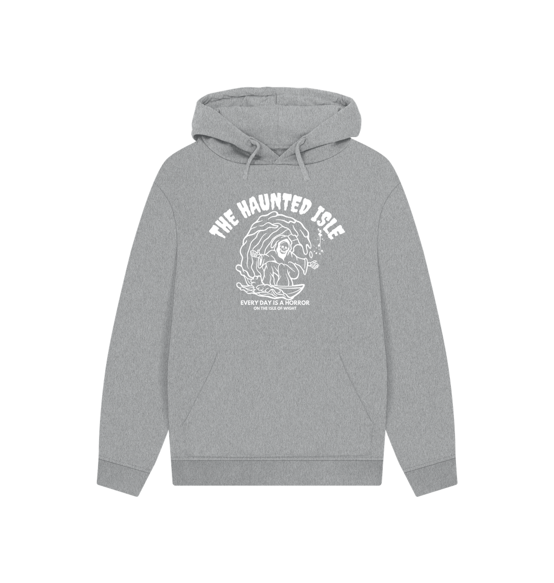 Athletic Grey The Haunted Isle - Unisex Oversized Fit Hoodie - Organic Cotton