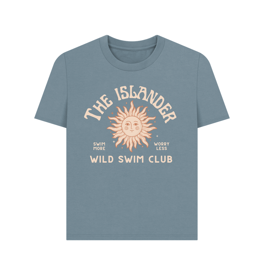 Stone Blue The Islander - Wild Swimming Club - Women's T shirt - Isle of Wight