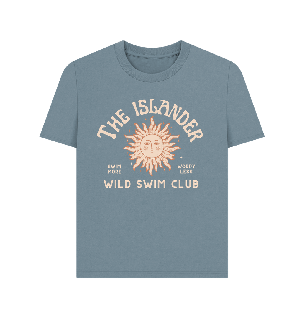 Stone Blue Printed T-shirt