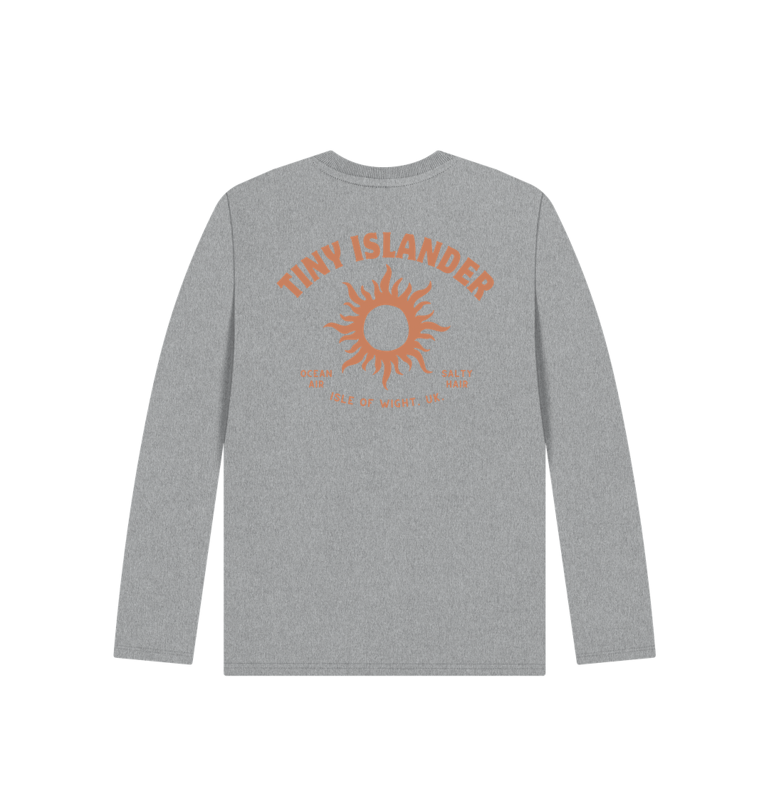 Tiny Islander - Kids Long Sleeve T Shirt - Organic Cotton - Printed Back and Front