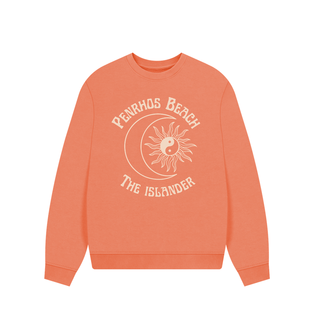 Apricot Penrhos Beach - The Islander - Women's Oversized Style Sweatshirt