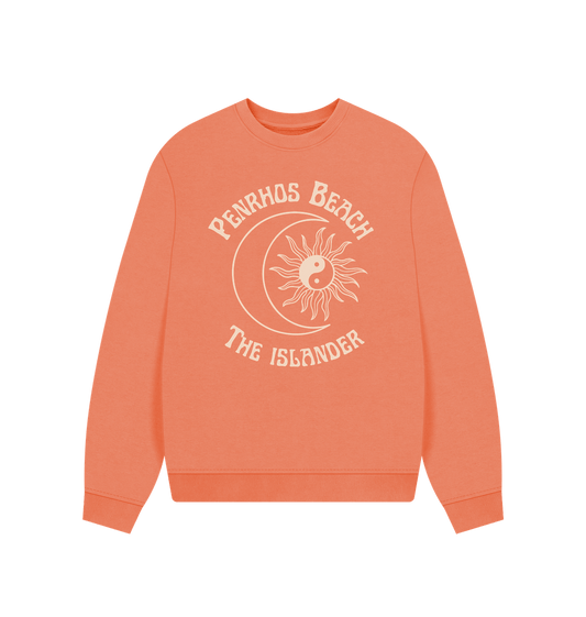 Apricot Penrhos Beach - The Islander - Women's Oversized Style Sweatshirt