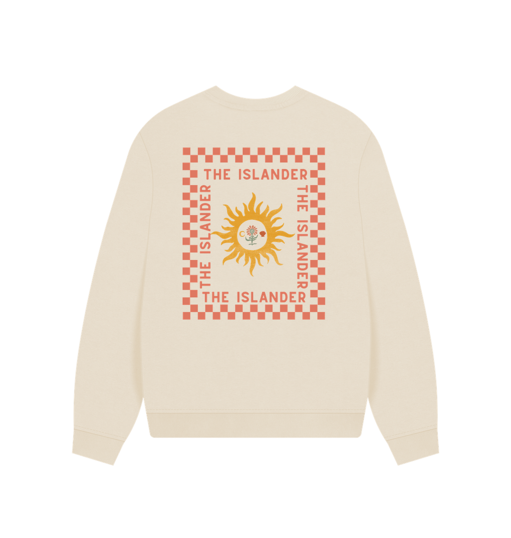 Checkerboard The Islander  - Women's Oversized Style Sweatshirt - Print Back and Front