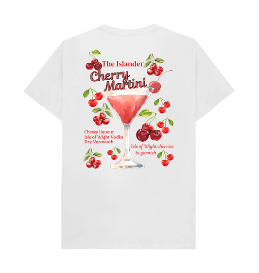 White Isle of Wight Cherry Martini - back print - unisex  Tshirt  - The Islander