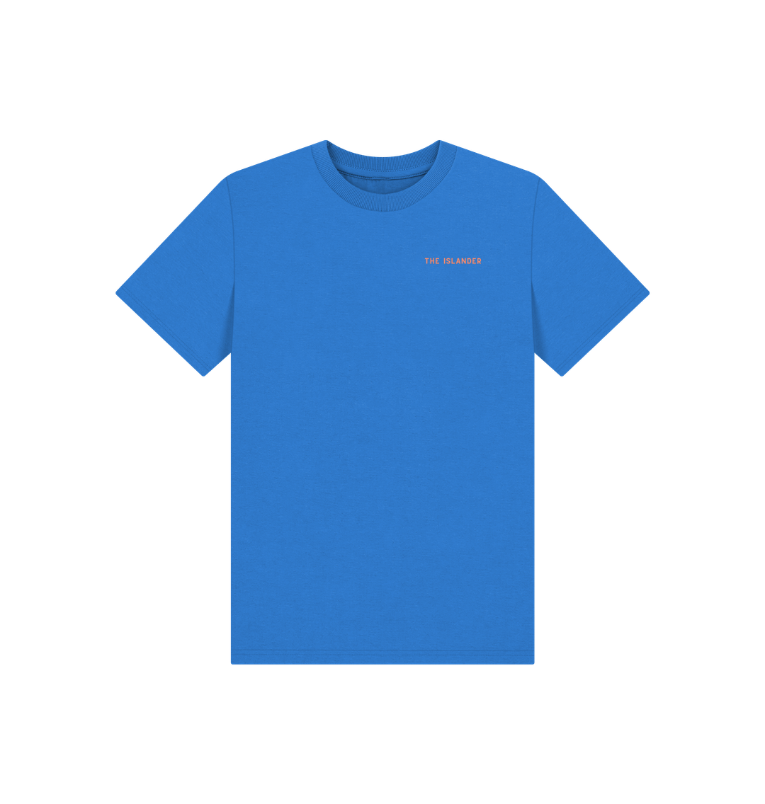 Bright Blue Compton Bay - Kids T Shirt -  Organic Cotton - Printed Back and Front