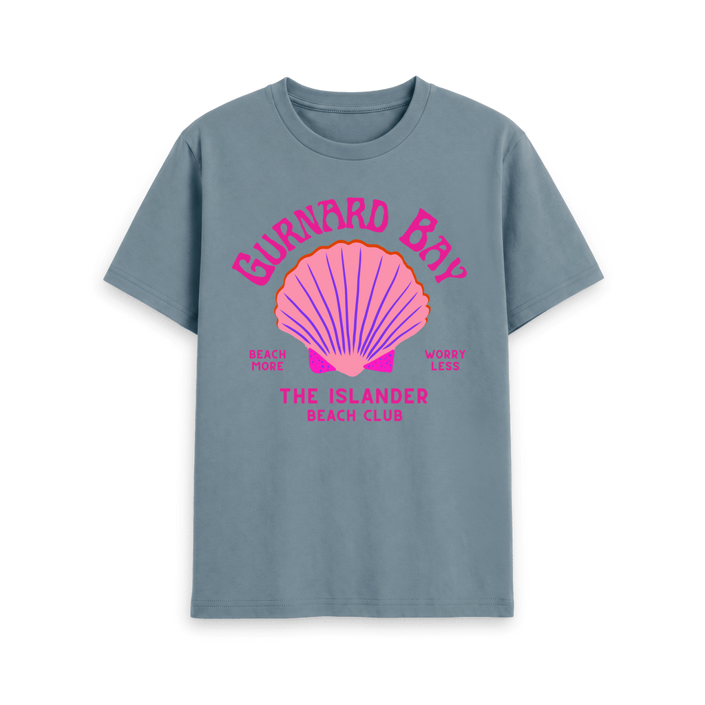 Stone Blue Printed T-shirt Front