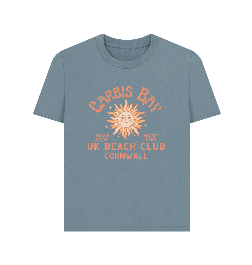 Stone Blue Carbis Bay - UK Beach - Cornwall Beach - Women's T Shirt -