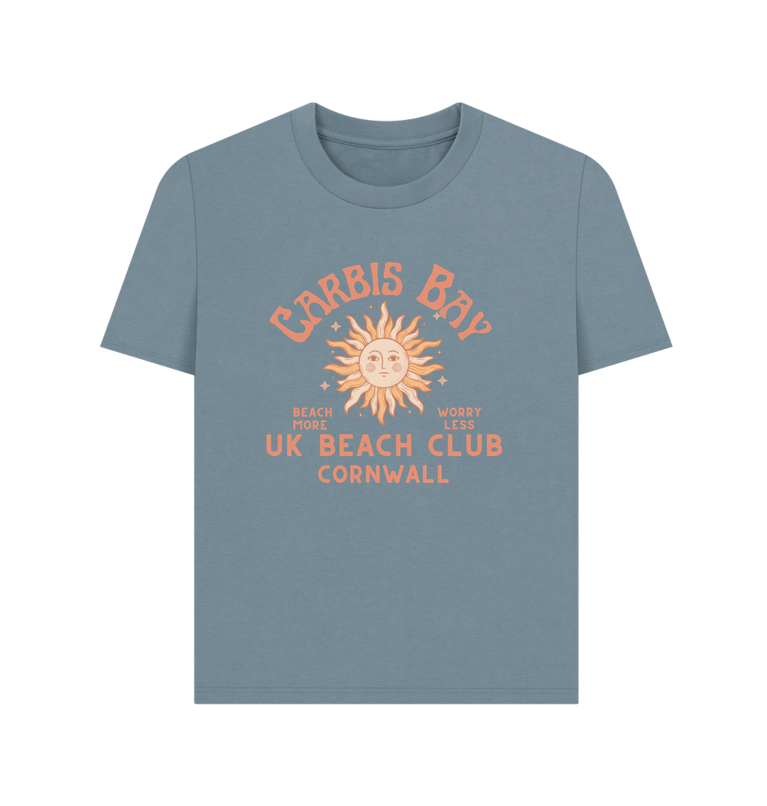 Stone Blue Carbis Bay - UK Beach - Cornwall Beach - Women's T Shirt -