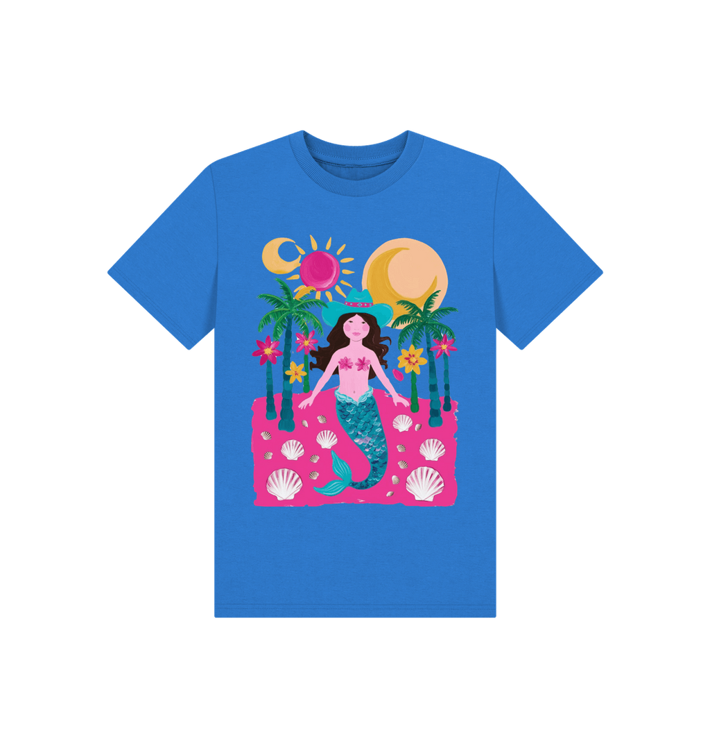 Bright Blue Printed Kids T-Shirt