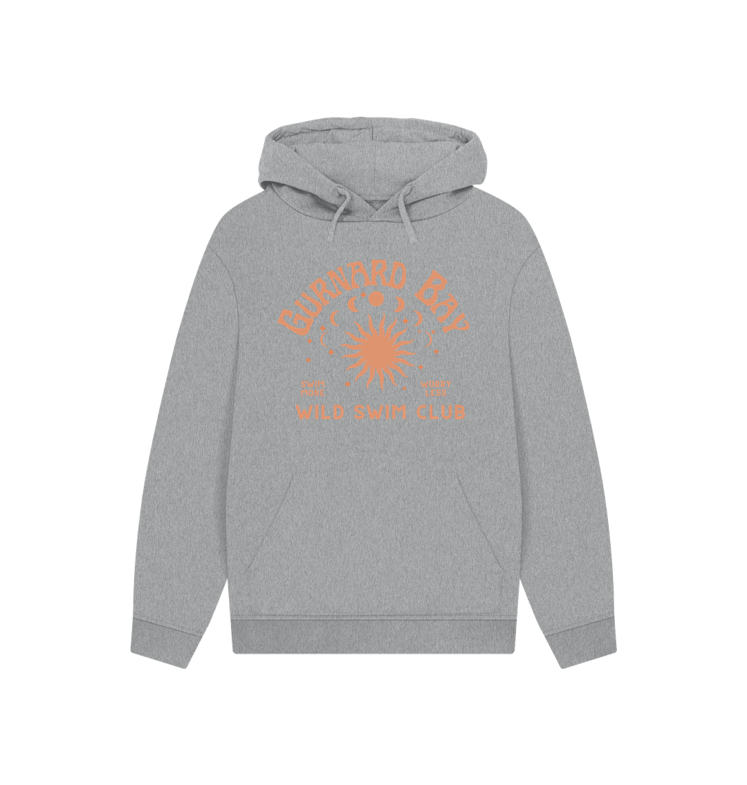 Athletic Grey Gurnard Bay - Wild Swim Club - Unisex Oversized Fit Hoodie - Organic Cotton