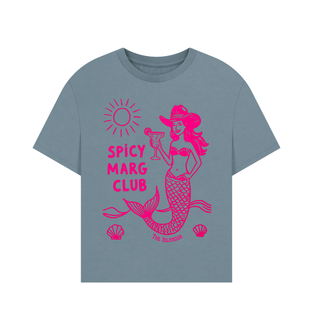Stone Blue Printed T-shirt