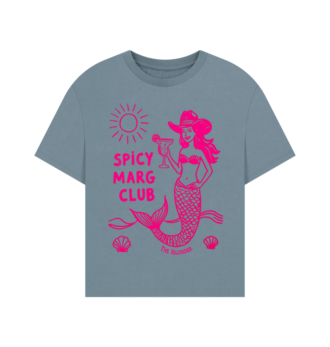 Stone Blue Printed T-shirt