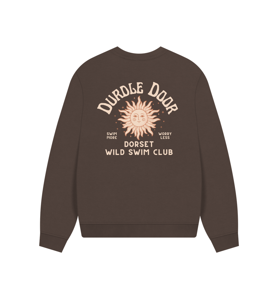 Durdle Door, Dorset - Wild Swim Club - Women's Oversized Style Sweatshirt