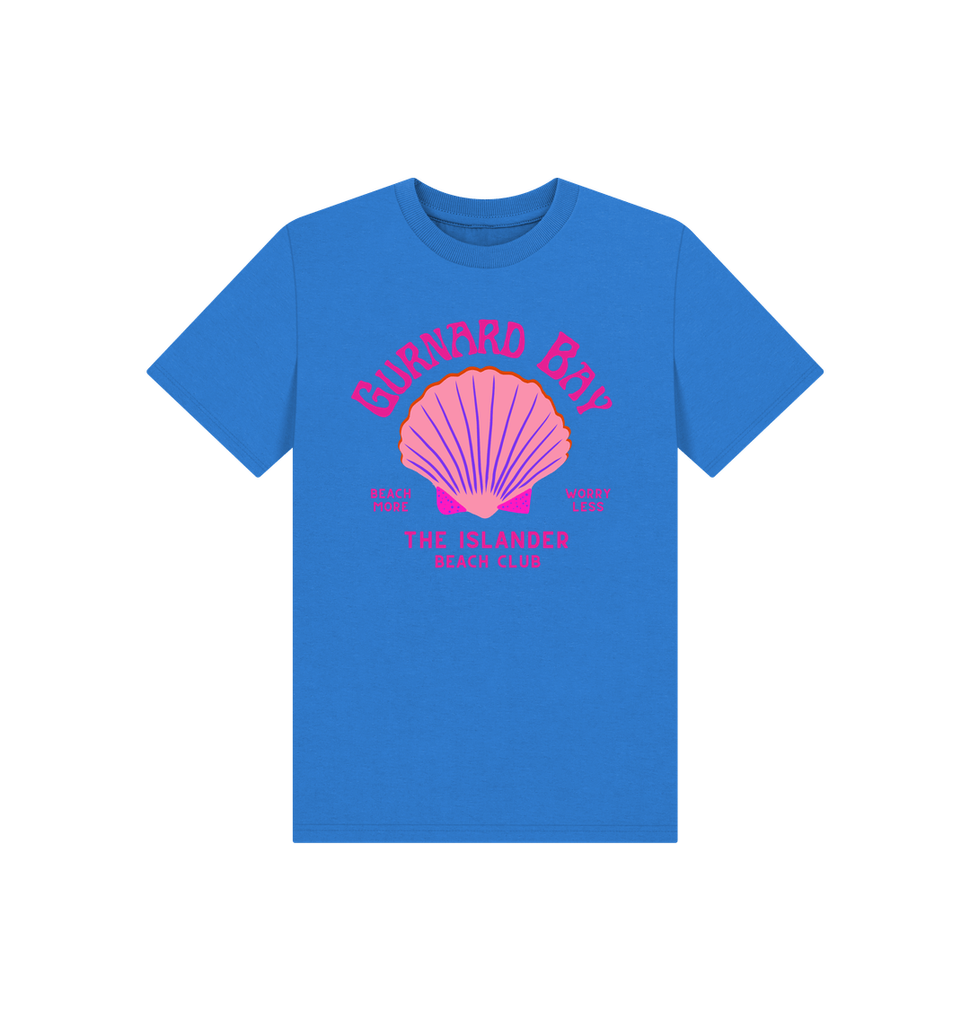 Bright Blue Gurnard Bay - Pink Beach Club - Kids T Shirt