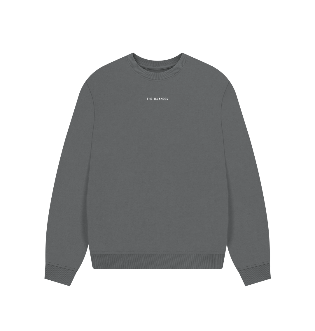 Slate Grey Printed Sweater Front