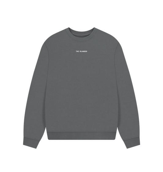 Slate Grey Printed Sweater Front
