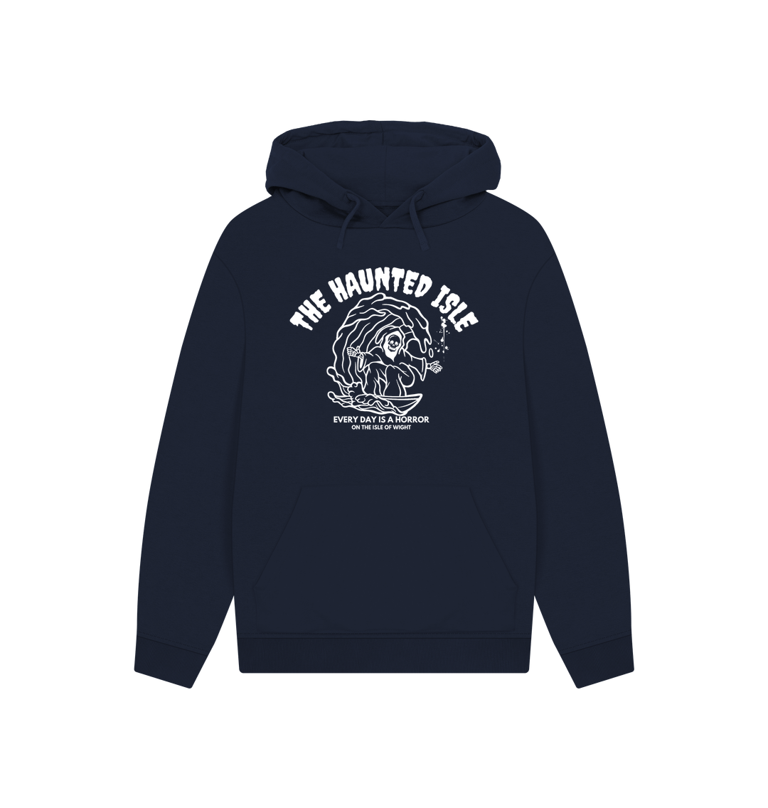 Navy The Haunted Isle - Unisex Oversized Fit Hoodie - Organic Cotton