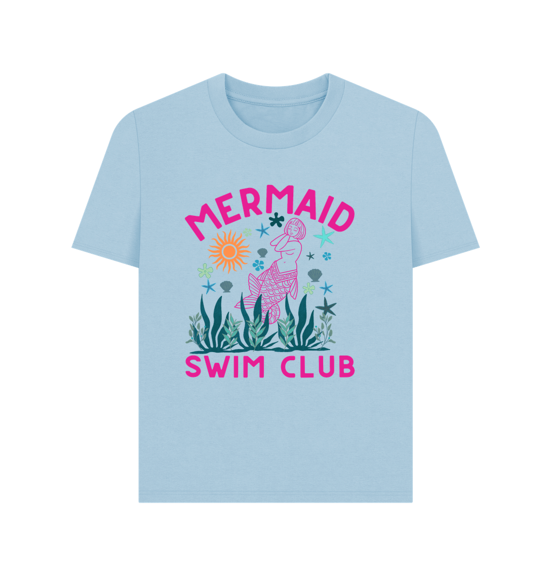 Milky Blue Printed T-shirt