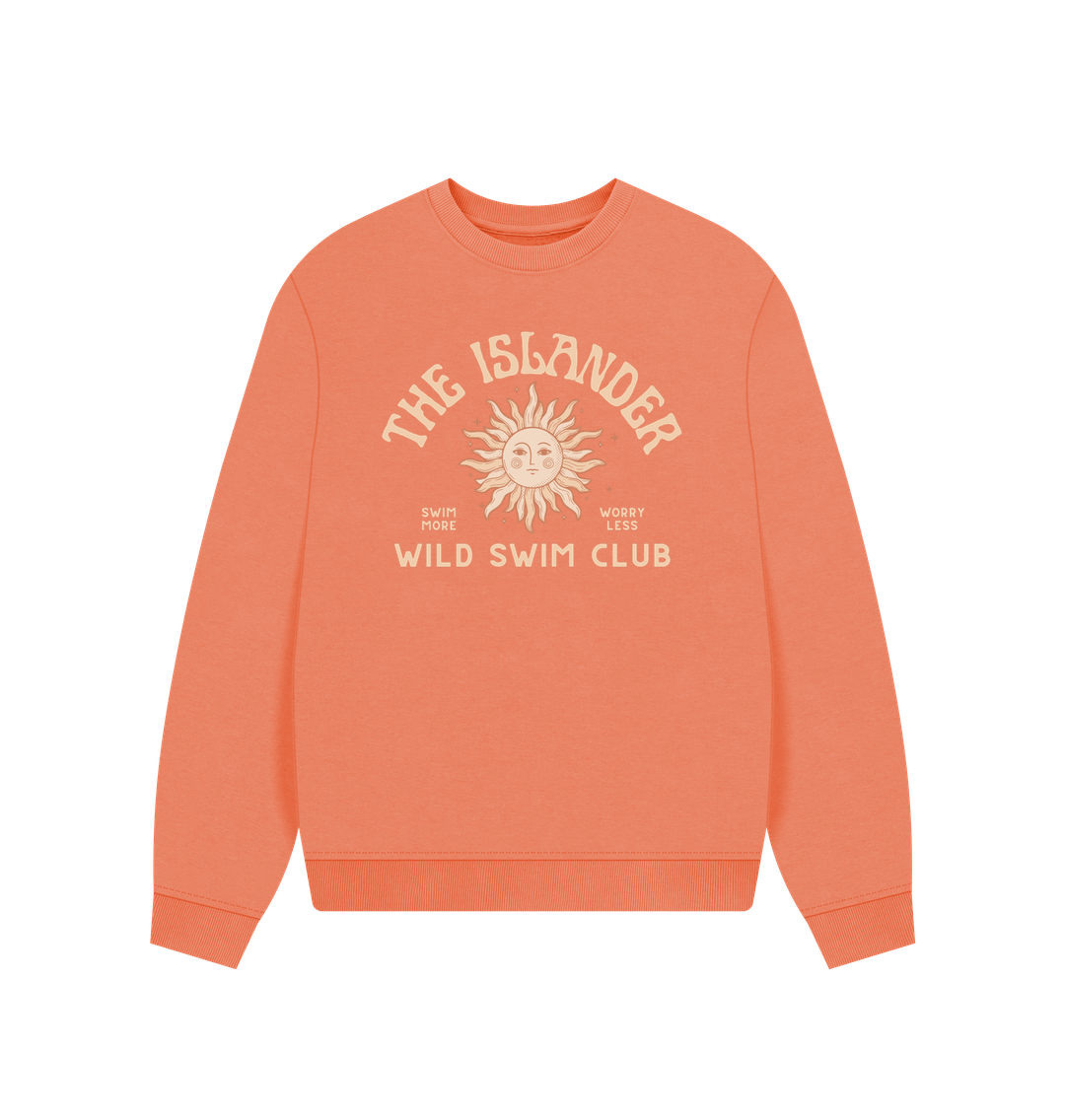 Apricot The Islander - Wild swim Club - Women's Oversized Style Sweatshirt