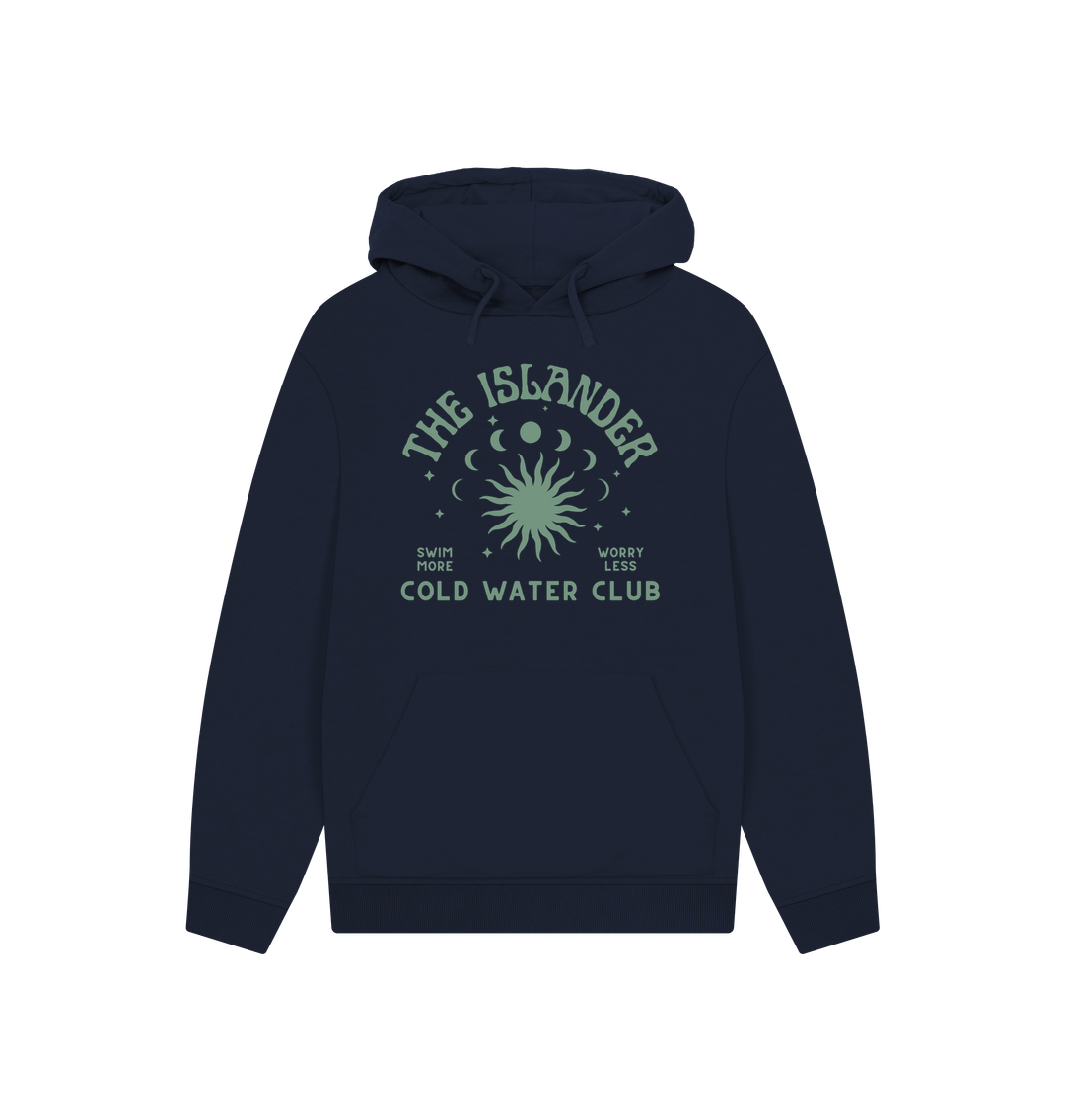 Navy The Islander - Cold Water Club - Unisex Oversized Fit Hoodie - Organic Cotton