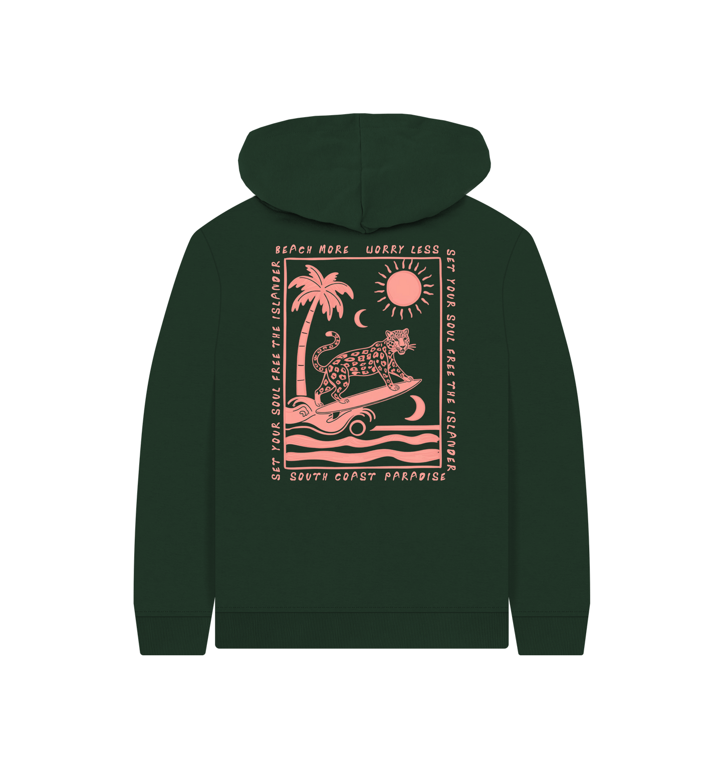 Evergreen Printed Kids Hoodie Back