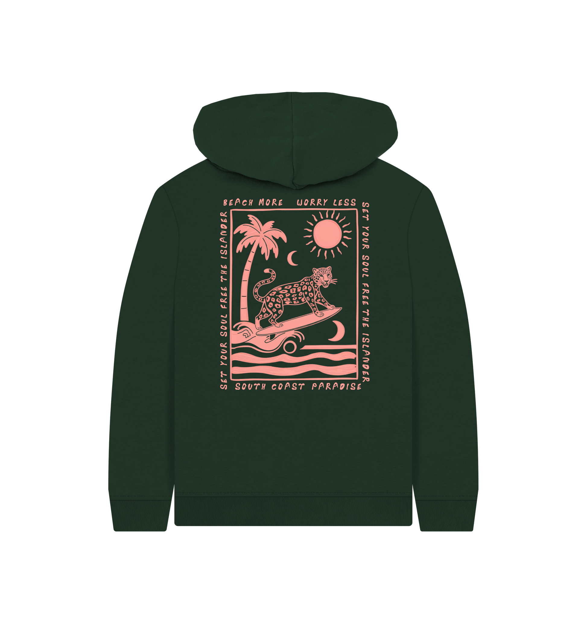 Evergreen Printed Kids Hoodie Back