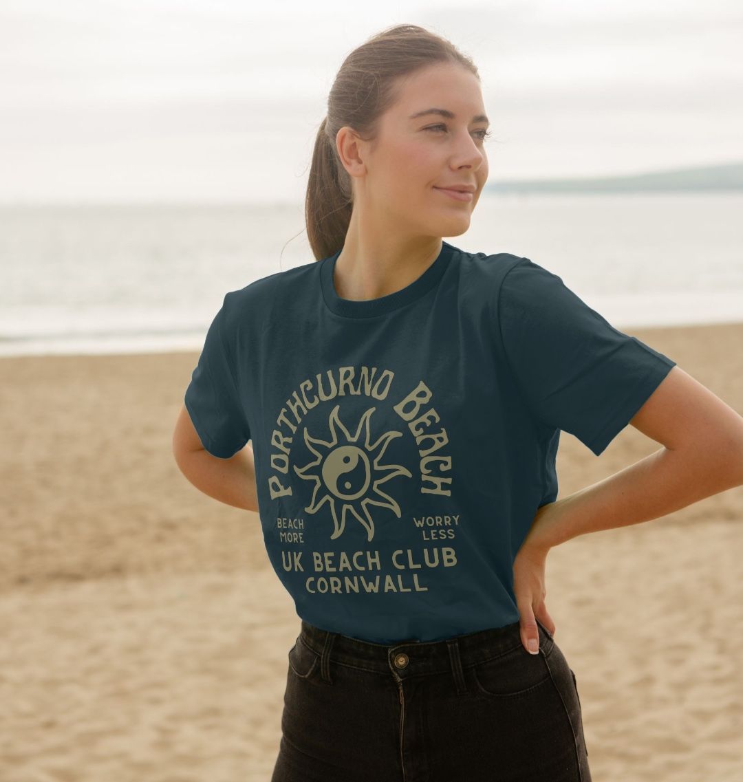 Porthcurno Beach - UK Beach Club - Unisex Tshirt - Cornwall
